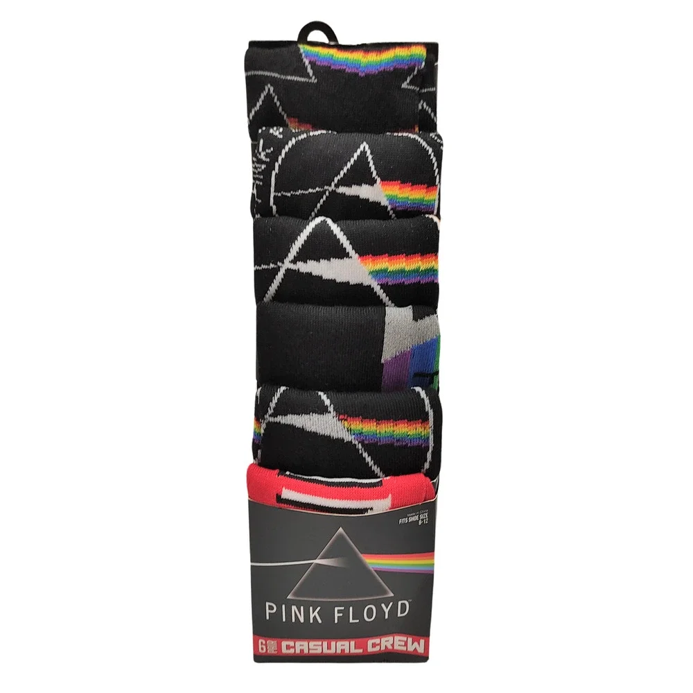 Pink Floyd Casual Crew Socks-6 Pairs